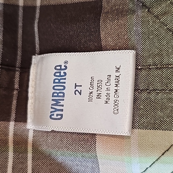 Gymboree Shortall Coverall Overall Romper Plaid Checkered Adjustable Snap 2T - Picture 7 of 8